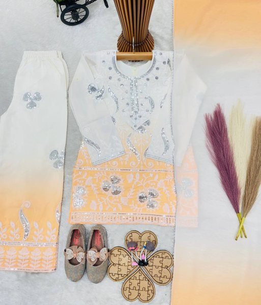 Timeless Yellow Fancy Palazzo Set with Embroidery Work for Ramzan Nights Girls Wear
