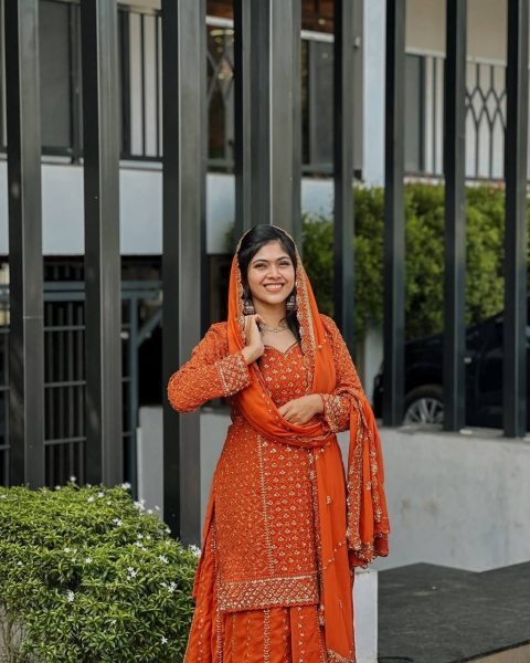 Top Trending Heavy Georgette Kurti Plazzo Dupatta Set Zari  Sequins Work International Shipping Available Ready To Wear Collection