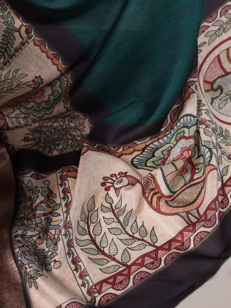 Tradition Meets Trend Tussar Silk Printed Saree with Rich Viscose Border New Launch Silk Sarees Wholesale