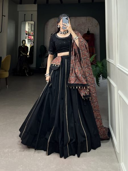 Tradition Navratri Look Pure Cotton Lehenga Choli Navratri Lehnega Choli