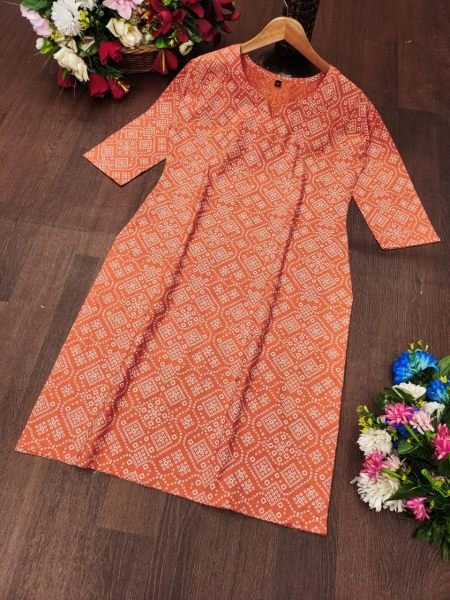 Traditional Bandhani Print Cotton Kurti Wholesale Price Cotton Kurtis Wholesale