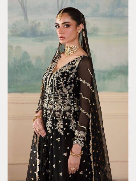 Traditional Black Heavy Georgette with Embroidery Work Pakistani Suit Ready To Wear Collection