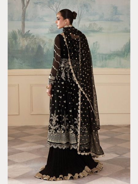 Traditional Black Heavy Georgette with Embroidery Work Pakistani Suit Ready To Wear Collection