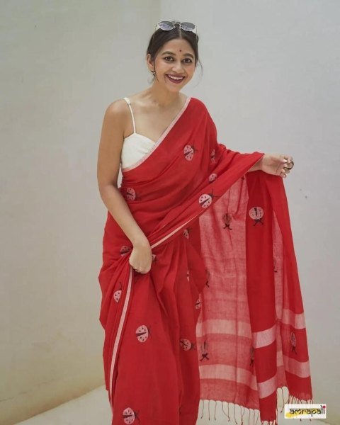 Traditional Khadi Cotton Saree With Blouse Piece Party Wedding Wear For Women Cotton Sarees Wholesale
