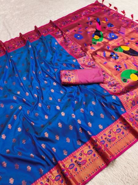 Traditional Paithani Saree with Rich Zari   Peacock Pallu For Woman At Best Rates Silk Sarees Wholesale