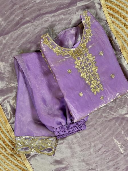 Traditional Purple Crepe Silk Girls  Kameez with Sharara   Dupatta  Girls Wear