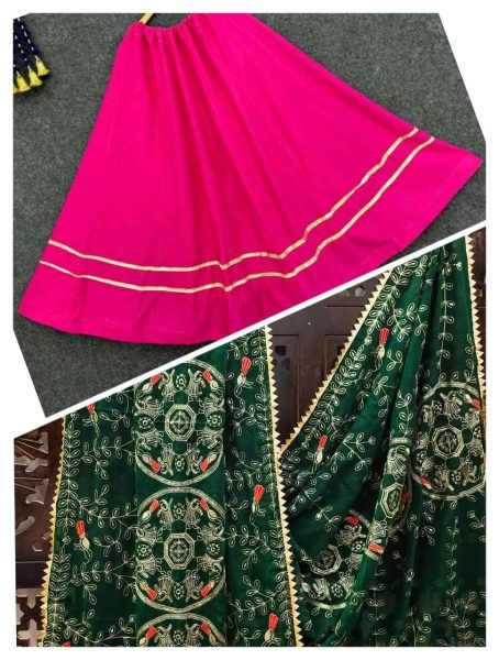 Traditional Rayon Chaniya Choli for Garba Ready to Wear with Elegant Dupatta Navratri Lehnega Choli