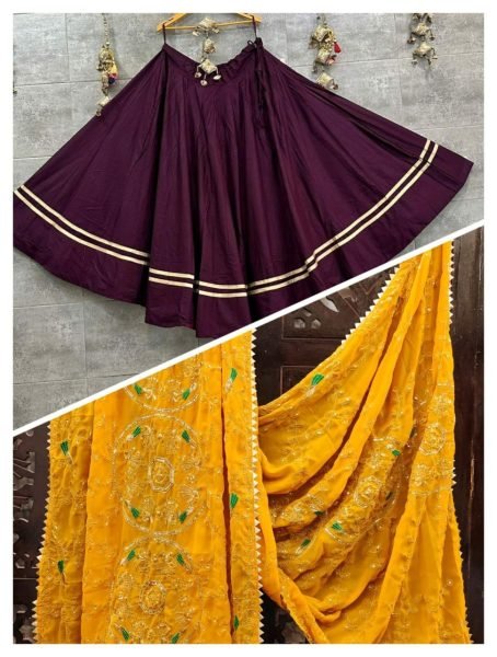 Traditional Rayon Chaniya Choli for Garba Ready to Wear with Elegant Dupatta Navratri Lehnega Choli