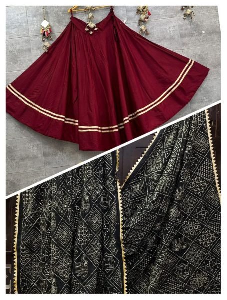 Traditional Rayon Chaniya Choli for Garba Ready to Wear with Elegant Dupatta Navratri Lehnega Choli
