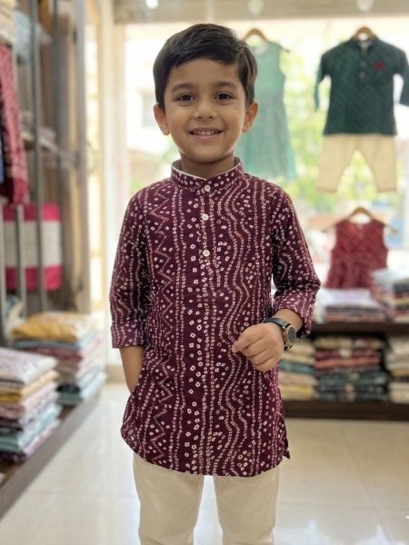 Traditional Royal Purple Kids Kurta for Navratri and Ethnic Wear Boys Wear