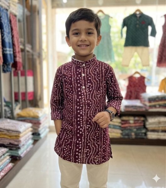 Traditional Royal Purple Kids Kurta for Navratri and Ethnic Wear Boys Wear