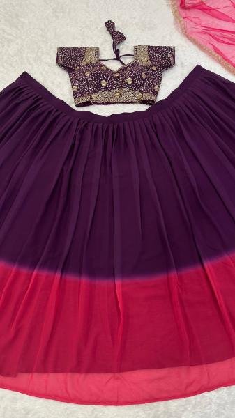 Traditional Shaded Georgette Lehenga Choli With 3.5 Meter Flair At Best Rates Designer Lehenga Choli