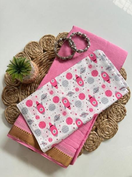 Traditional Soft Mul Cotton Saree with Tassels and Contrast Blouse at Manufacturer Rates Cotton Sarees Wholesale