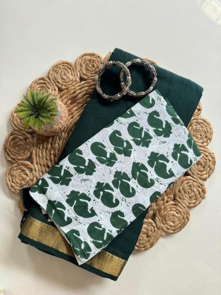 Traditional Soft Mul Cotton Saree with Tassels and Contrast Blouse at Manufacturer Rates Cotton Sarees Wholesale