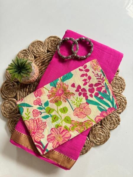 Traditional Soft Mul Cotton Saree with Tassels and Contrast Blouse at Manufacturer Rates Cotton Sarees Wholesale