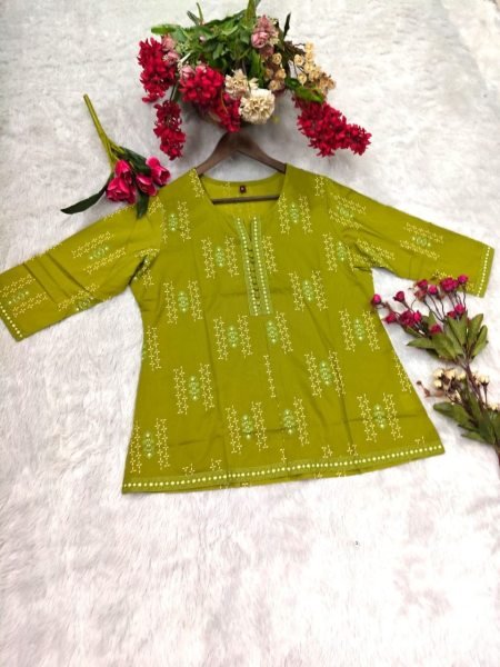 Traditional Wholesale Jaipuri Cotton Printed Ethnic Top for Daily Wear Tunics kurti