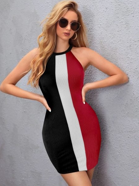 Tranding Collection Lycra Midi Dress Western Ladies Top Wholesale