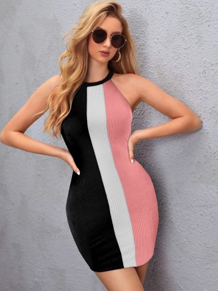Tranding Collection Lycra Midi Dress Western Ladies Top Wholesale