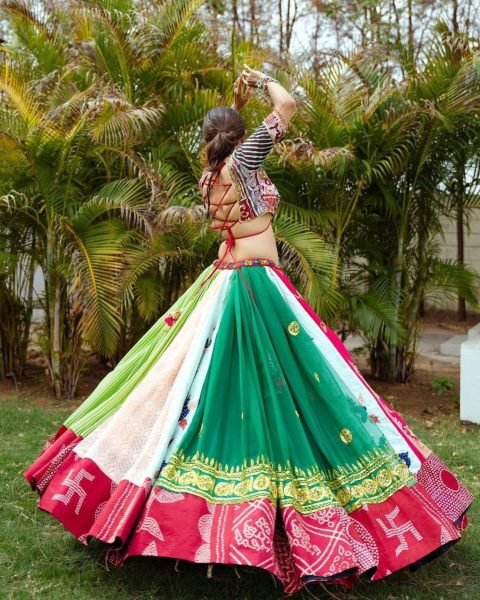 Tranditional Muslin Cotton Printed Navratri Lehenga Choli Navratri Lehnega Choli