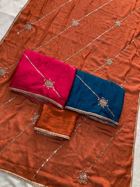 Transformative Rani Pink Party Wear Crush Rangoli Silk Saree with Embroidered C-Pallu Silk Sarees Wholesale