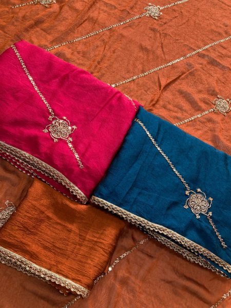 Transformative Rani Pink Party Wear Crush Rangoli Silk Saree with Embroidered C-Pallu Silk Sarees Wholesale