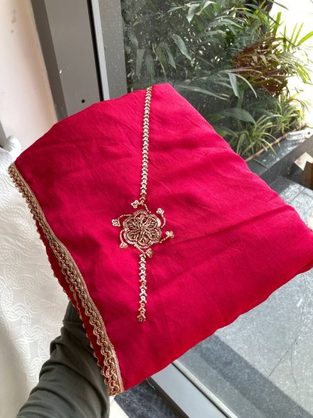Transformative Rani Pink Party Wear Crush Rangoli Silk Saree with Embroidered C-Pallu Silk Sarees Wholesale