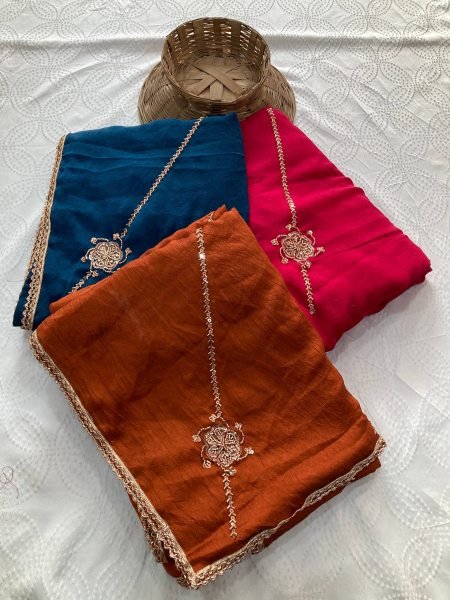 Transformative Rani Pink Party Wear Crush Rangoli Silk Saree with Embroidered C-Pallu Silk Sarees Wholesale