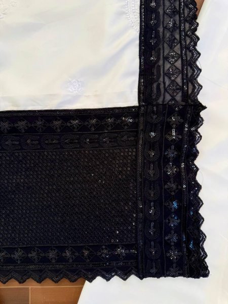 Transformative White Crepe Top Pant Set with Sequence Work for Festive Wear Ready To Wear Collection