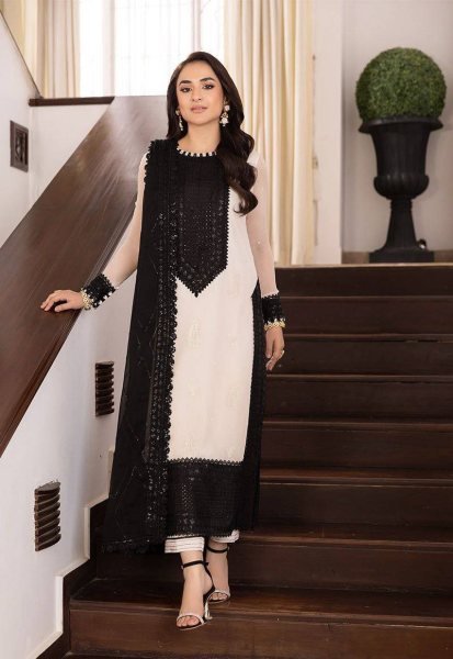 Transformative White Crepe Top Pant Set with Sequence Work for Festive Wear Ready To Wear Collection