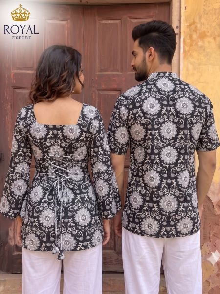 Trending Black White Diwali Couple Combo Outfit Collection for Office Wear Couple Combo collection 