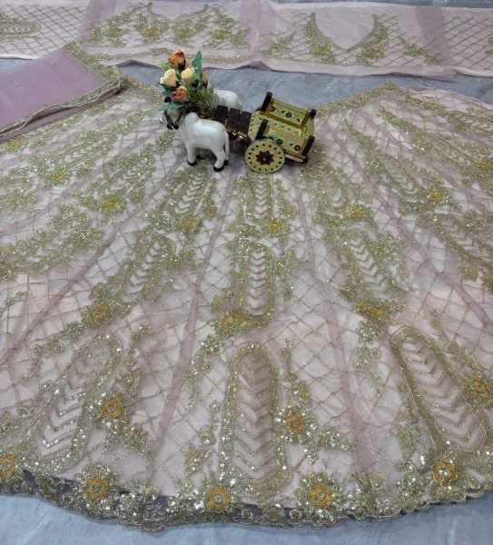 Trending Pink Semi Stitched Lehenga with Coding Work For Bridal Functions Designer Lehenga Choli