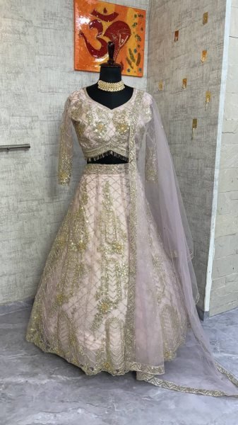 Trending Pink Semi Stitched Lehenga with Coding Work For Bridal Functions Designer Lehenga Choli