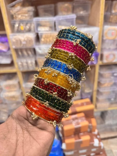Trending Raindrop Bangles 8 Colour Collection Box at Wholesale Rate Fashion Accessories Wholesale
