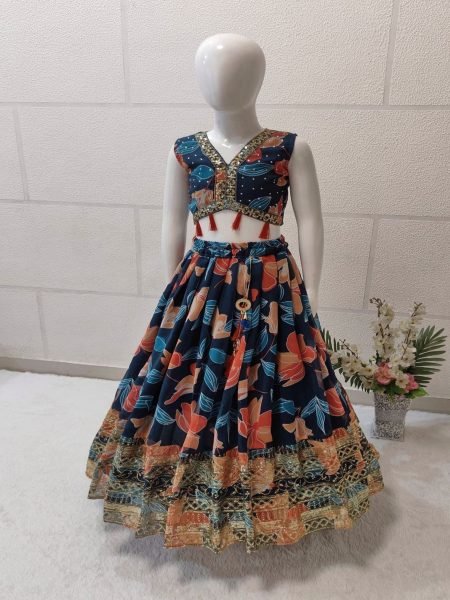 Trending Sequins Embroidered Girls Lehenga Choli  Girls Wear