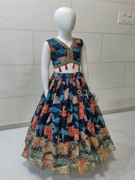 Trending Sequins Embroidered Girls Lehenga Choli  Girls Wear