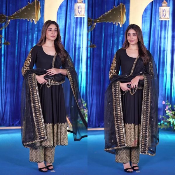 Trendsetting Blooming Georgette 5mm Sequence Embroidered Anarkali with Pant   Dupatta for Party Wear Anarkali Kurtis 