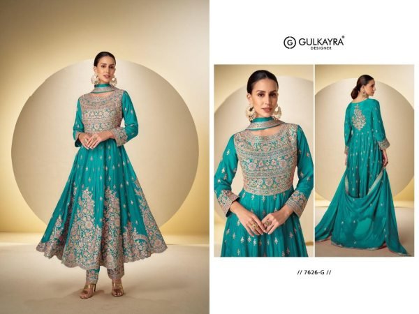 Trendsetting Sky Blue Fully Stitch Rasbari Catalog for Resellers and Exporters Anarakali Gown Wholesale