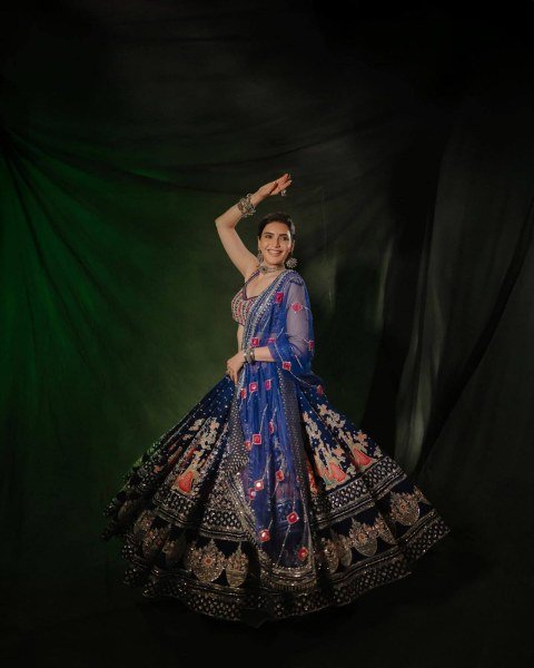 Trendy Blue Muslin Cotton Navratri Lehenga Choli with Real Mirror Work For Navrati Navratri Lehnega Choli
