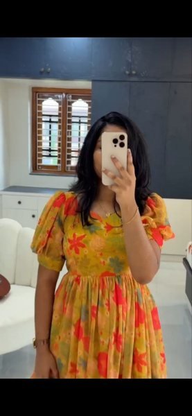 Trendy Orange Long Maxi Gown with Comfortable Fabric for Women Western Ladies Top Wholesale