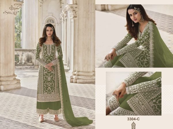 Trendy Parrot Green Butterfly Net Embroidery Suit and Dupatta for Ethnic Wear  Embroidery Suits Wholesale