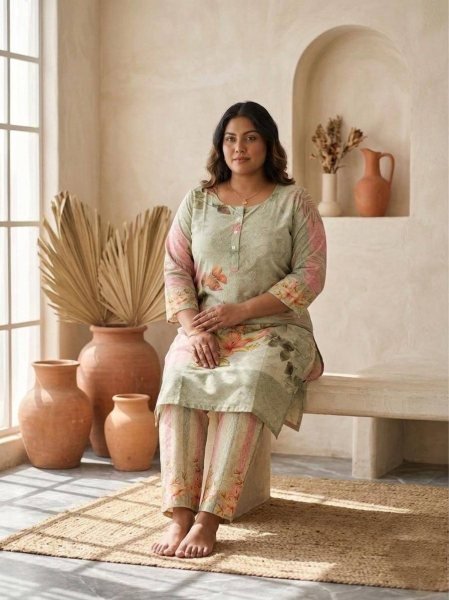 Trendy Pista Stylish Plus Size Kurti Collection with Vibrant Digital Print Design Printed Kurtis