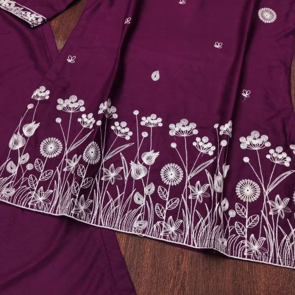 Trendy Wine Rayon Embroidered Cord Sets for Women at Wholesale Price CO ORD Sets