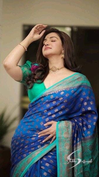 TUNNING ROYALBLUE WITH FIROZI COLOUR PURE SEMI SILK SAREE Banarasi Saree Wholesale