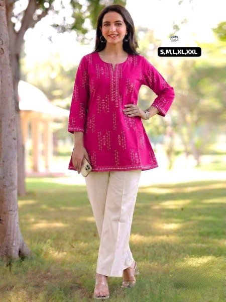 Ultra Premium 60  60 Cotton Jaipuri Print Short Kurti for Resellers and Retailers Kurtis