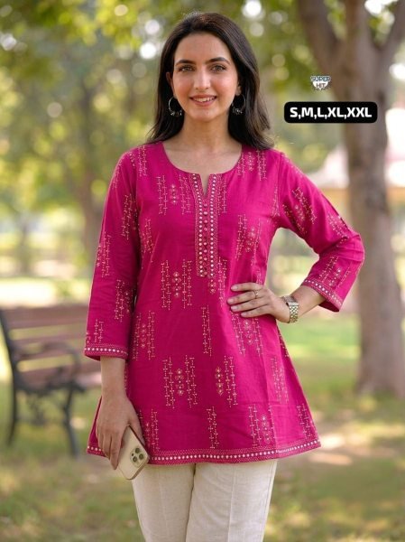 Ultra Premium 60  60 Cotton Jaipuri Print Short Kurti for Resellers and Retailers Tunics kurti