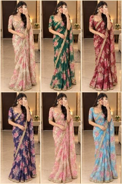 Unbeatable Baby Pink Tabby Silk Saree with Full Handwork Embroidery for Party Wear Silk Sarees Wholesale