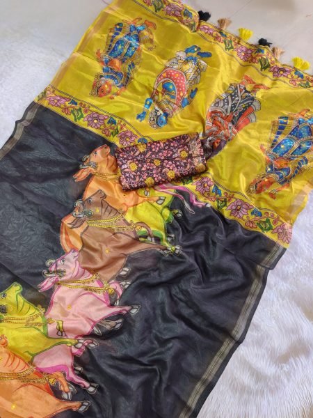 Unbeatable Black Manipuri Slub Silk Saree with Traditional Ethnic Look For Wedding Wear Silk Sarees Wholesale
