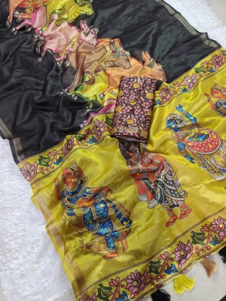 Unbeatable Black Manipuri Slub Silk Saree with Traditional Ethnic Look For Wedding Wear Silk Sarees Wholesale