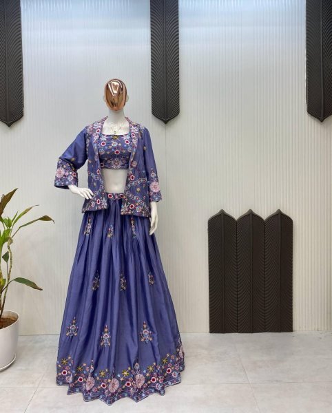 Unique Chinnon Embroidered Lehenga Choli Set 3 PC Designer Tube Choli  Koti Dupatta Heavy Sequence Work Ready to Wear 2025 Collection Designer Lehenga Choli