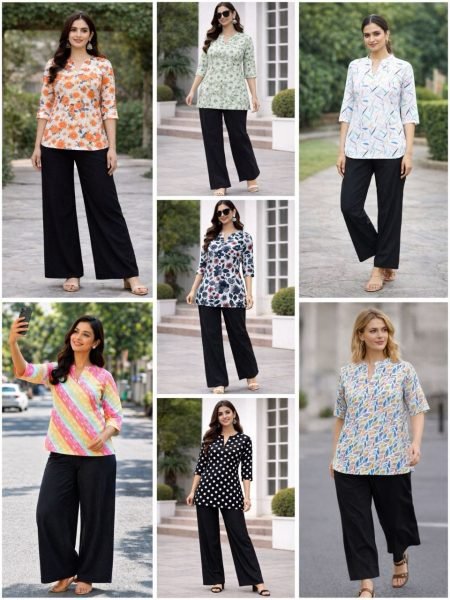 Unique Daily Wear Fashion Co-ord Set with Modern Digital Print Look CO ORD Sets